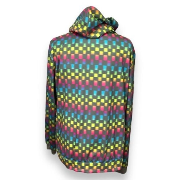 Totally Pink Women’s Holo Check Pullover Hoodie, Gray, size XL - Picture 3 of 6